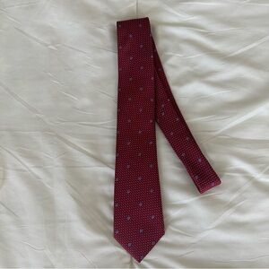 Nautica Burgundy Tie with Blue Dots